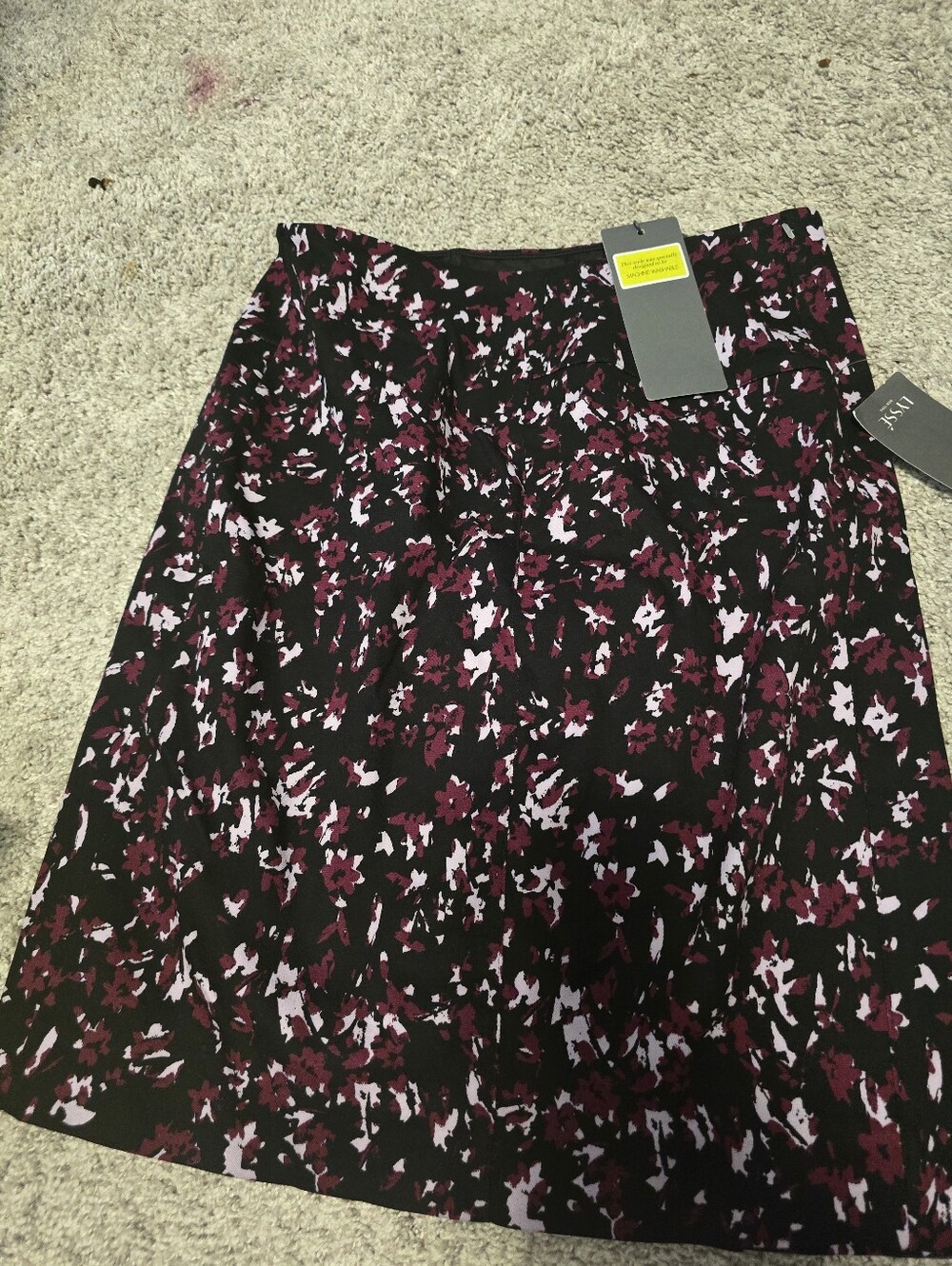STITCH FIX Size Medium Lysse Black & Purple Pull On Charity Pencil Skirt NWT!